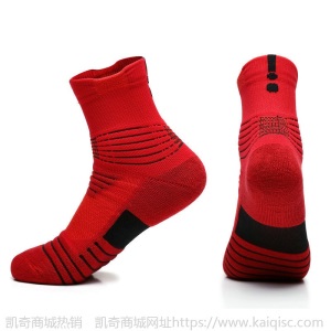篮球袜男毛巾底防滑运动船袜毛圈户外中短筒精英袜速干跑步袜定制