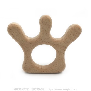 儿童抖音益智早教创意新磨牙安抚玩具榉木卡通动物磨牙棒婴儿牙胶