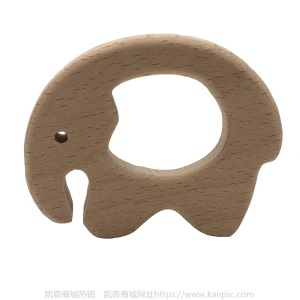 儿童抖音益智早教创意新磨牙安抚玩具榉木卡通动物磨牙棒婴儿牙胶