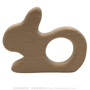 儿童抖音益智早教创意新磨牙安抚玩具榉木卡通动物磨牙棒婴儿牙胶