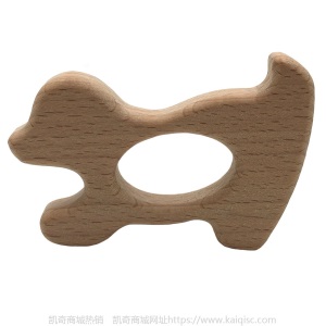 儿童抖音益智早教创意新磨牙安抚玩具榉木卡通动物磨牙棒婴儿牙胶