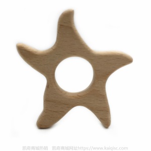 儿童抖音益智早教创意新磨牙安抚玩具榉木卡通动物磨牙棒婴儿牙胶