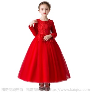 女童公主裙蓬蓬纱长裙2018韩版新款儿童生日礼服花童婚纱连衣裙子
