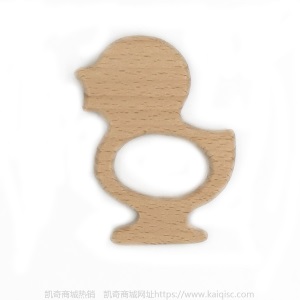 儿童抖音益智早教创意新磨牙安抚玩具榉木卡通动物磨牙棒婴儿牙胶