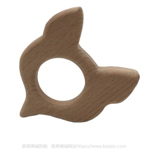 儿童抖音益智早教创意新磨牙安抚玩具榉木卡通动物磨牙棒婴儿牙胶