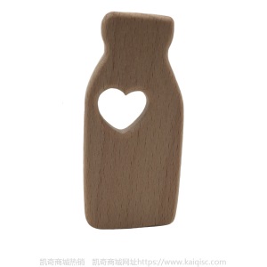 儿童抖音益智早教创意新磨牙安抚玩具榉木卡通动物磨牙棒婴儿牙胶