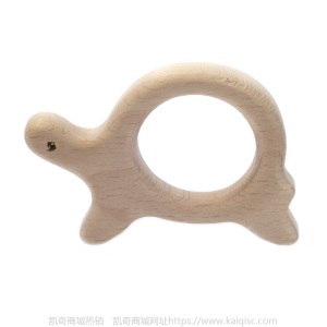 儿童抖音益智早教创意新磨牙安抚玩具榉木卡通动物磨牙棒婴儿牙胶