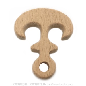 儿童抖音益智早教创意新磨牙安抚玩具榉木卡通动物磨牙棒婴儿牙胶
