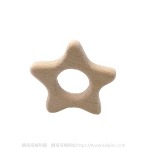 儿童抖音益智早教创意新磨牙安抚玩具榉木卡通动物磨牙棒婴儿牙胶