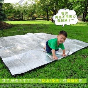 露营铝膜防潮垫单人野餐垫户外便携防水睡垫布帐篷家用野炊地垫子