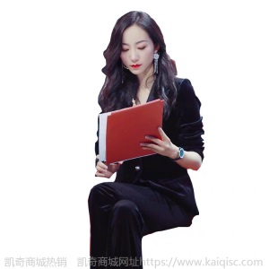 明星同款金丝绒西服套装女韩版新款潮休闲职业黑色西装两件套