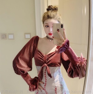 网纱刺绣灯笼袖连衣裙2021春季新款时尚修身洋气宴会礼服裙仙女装