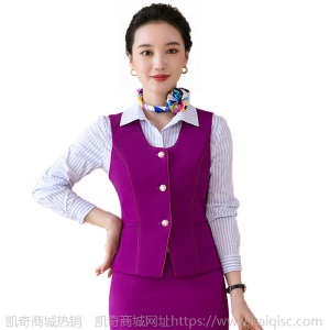 西装马甲女正装秋冬新款职业装西服马夹套装女酒店前台文员工作服