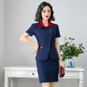 职业装女套装2020春夏新款短袖西装套装制服气质时尚美容师工作服