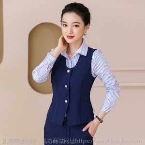 西装马甲女正装秋冬新款职业装西服马夹套装女酒店前台文员工作服