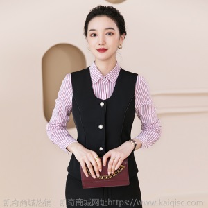 西装马甲女正装秋冬新款职业装西服马夹套装女酒店前台文员工作服