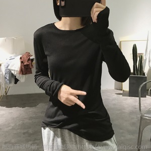 9.9包邮打底衫女2020秋冬韩版新款长袖T恤女内搭上衣女装一件代发