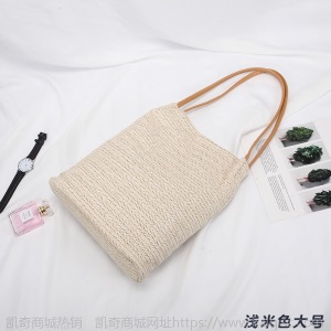 草编包夏天度假包手提女包沙滩包编织女包单肩ins水桶包