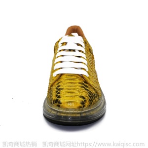 虎狼之狮高端蛇皮男鞋潮流时尚休闲鞋高档手工板鞋皮鞋工厂直销