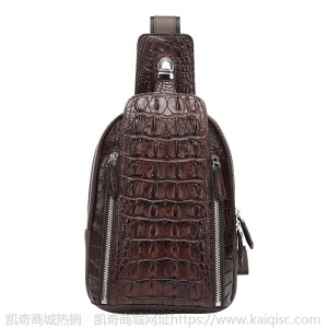 虎狼之狮私人定制鳄鱼皮时尚商务背包单肩斜跨商务休闲潮流旅行包