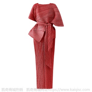 2021夏装新款俩件套气质款女装 修身长款晚会时尚褶皱连衣裙批发