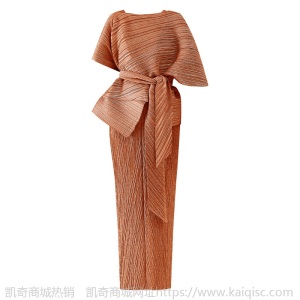 2021夏装新款俩件套气质款女装 修身长款晚会时尚褶皱连衣裙批发