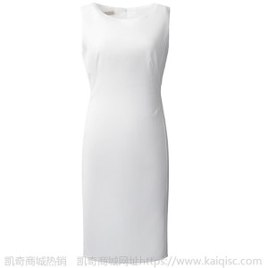 播音主持艺考服装女2019新款时尚气质修身显瘦白色打底无袖连衣裙