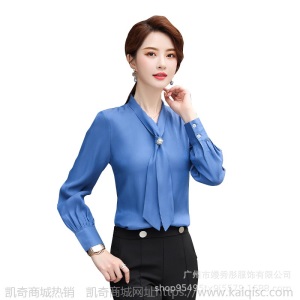 纯职2019春秋季新款衬衫女长袖工装韩版修身长袖工作服衬衣职业装