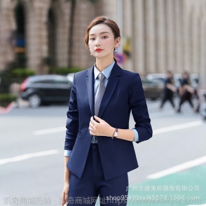 纯职 西装工作服2019秋季新款韩版气质职业套装女修身OL正装套裤