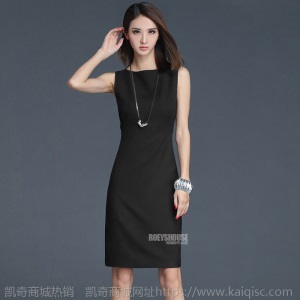 播音主持艺考服装女2019新款时尚气质修身显瘦白色打底无袖连衣裙