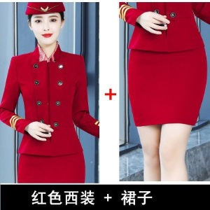 南航空姐制服职业装套装女酒店前台迎宾工作服高铁乘务员铁路制服
