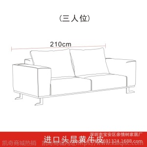 真皮沙发意式极简沙发现代皮艺沙发懒人客厅家具ins网红轻奢四人