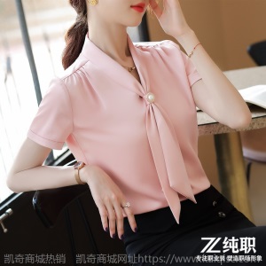雪纺衬衫女装2020年职业新款夏季短袖上衣洋气小衫高档小香风衬衣