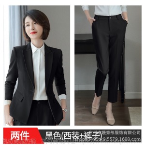 小西装西服女上衣面试工作服套装秋季2019新款职业黑西装外套批发