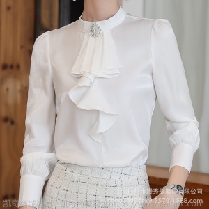 秋冬职业装气质女神范总裁西服格子正装名媛小香风西装鱼尾裙套装