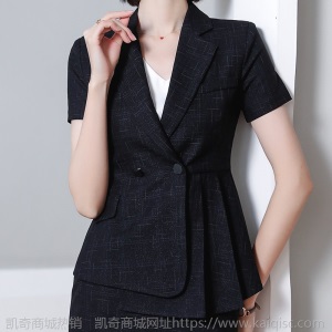 2020夏装新款西装套裙韩版职业装气质女神范职业套装美容师工作服