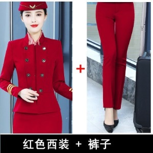 南航空姐制服职业装套装女酒店前台迎宾工作服高铁乘务员铁路制服