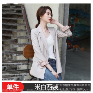 职业西装外套女2019新款春 秋网红季韩版宽松休闲初秋百搭小西服