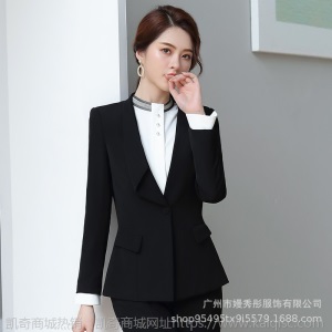 职业装女裙套装秋时尚气质女神范2019上班通勤正装酒店客服工作服