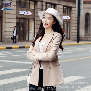 黑色西装外套女2019初秋新款韩版休闲气质百搭宽松网红小西服上衣