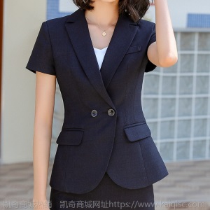 高端职业装套装女夏季酒店前台经理制服工装短袖OL西装气质女神范