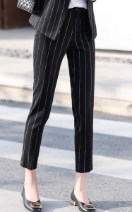春装2020新款职业装套装女时尚气质条纹女神范西装正装西服工作服