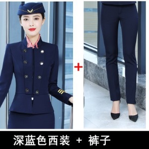 南航空姐制服职业装套装女酒店前台迎宾工作服高铁乘务员铁路制服