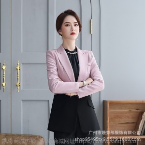 纯职春秋工作服女气质ol职业装2019新款西装套装修身商务正装套裤