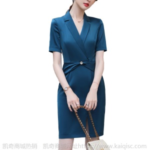 职业装短袖连衣裙20新款夏装正式场合女装气质高端职场上班族裙子