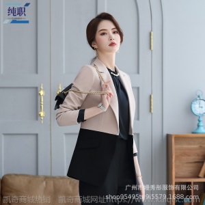 纯职春秋工作服女气质ol职业装2019新款西装套装修身商务正装套裤