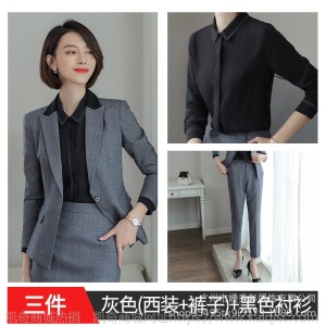 小西装西服女上衣面试工作服套装秋季2019新款职业黑西装外套批发
