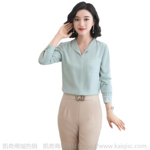 白色衬衫长袖2019春秋季新款女装V领衬衣韩版宽松上衣港味套裤装