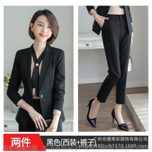 纯职  职业套装女2019新款气质工作西服春秋修身ol面试大学生正装