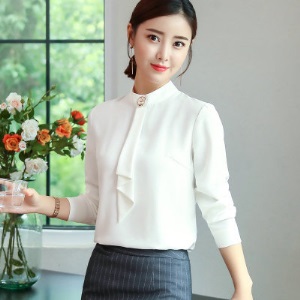 职业连衣裙女2019新款 时尚 气质修身背带裙衬衫两件套 套装裙 秋